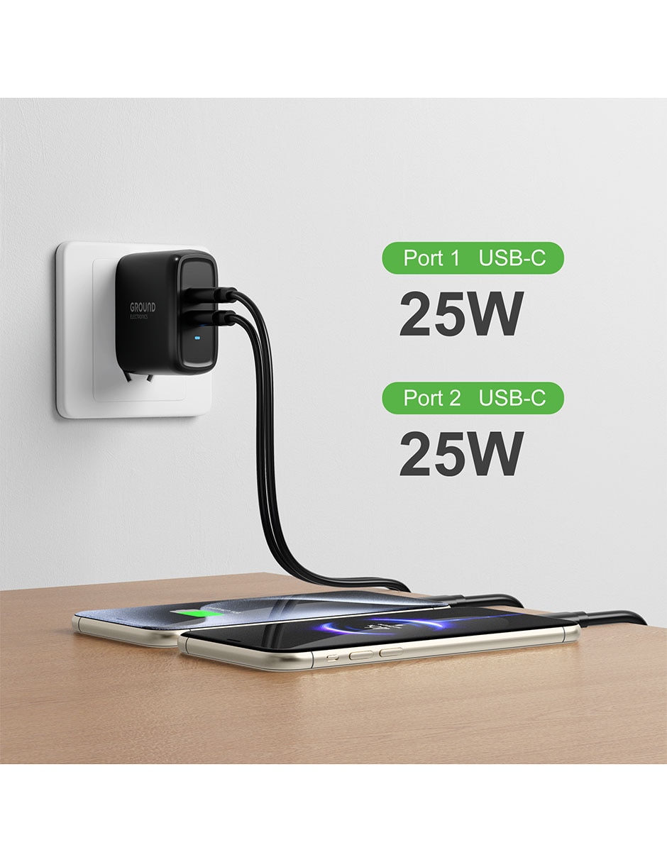 ADAPTADOR GROUND 50 WATTS, NEGRO