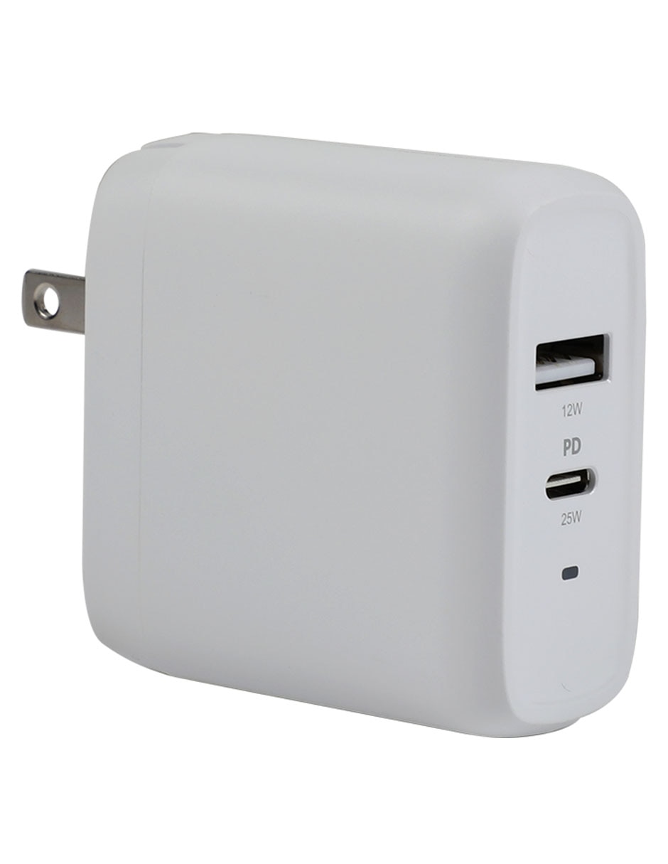 Cargador pared de 37 W USB tipo A y USB tipo C