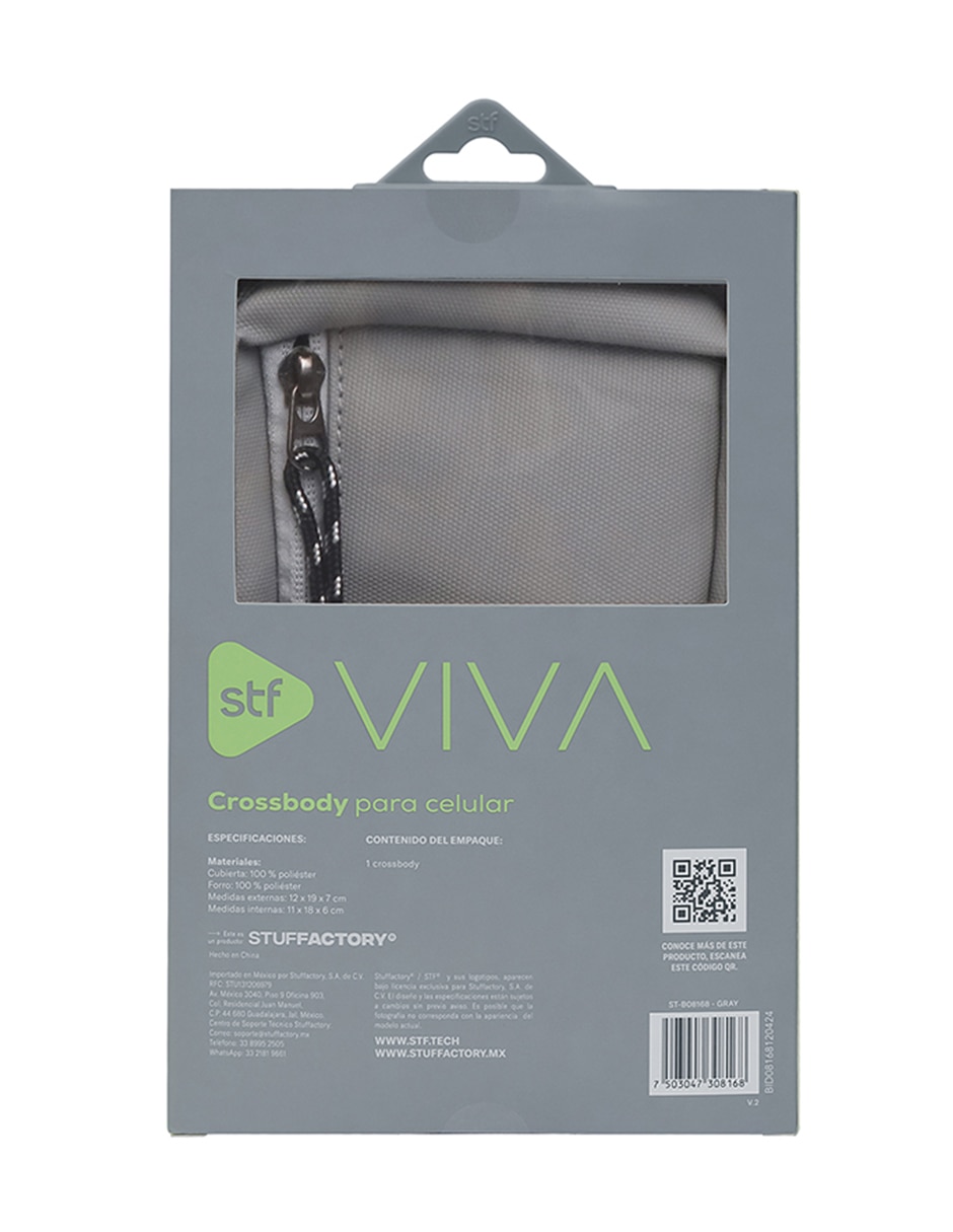 BOLSO P/CELULAR STF VIVA 2024, GRIS