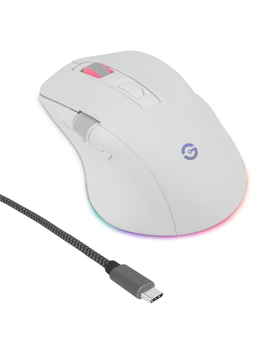 Mouse Gamer Inalámbrico ggm-rgbtr-01-wh