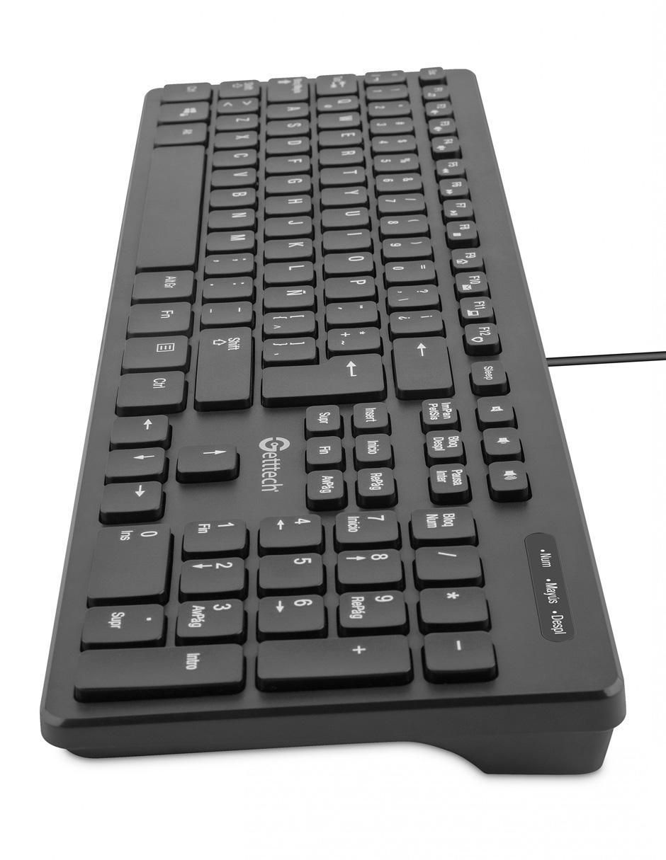 Teclado conexión alámbrica GGK-ESMWR-01 SLIM HUB_2PORT_USB 5