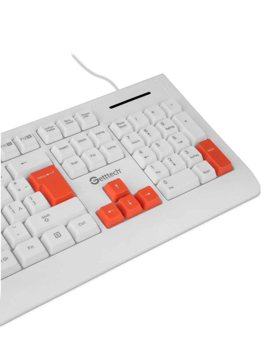 Teclado conexión alámbrica Colorful GGK-ESMWR-02-WH 2
