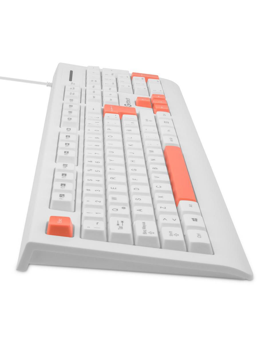 Teclado conexión alámbrica Colorful GGK-ESMWR-02-WH 4