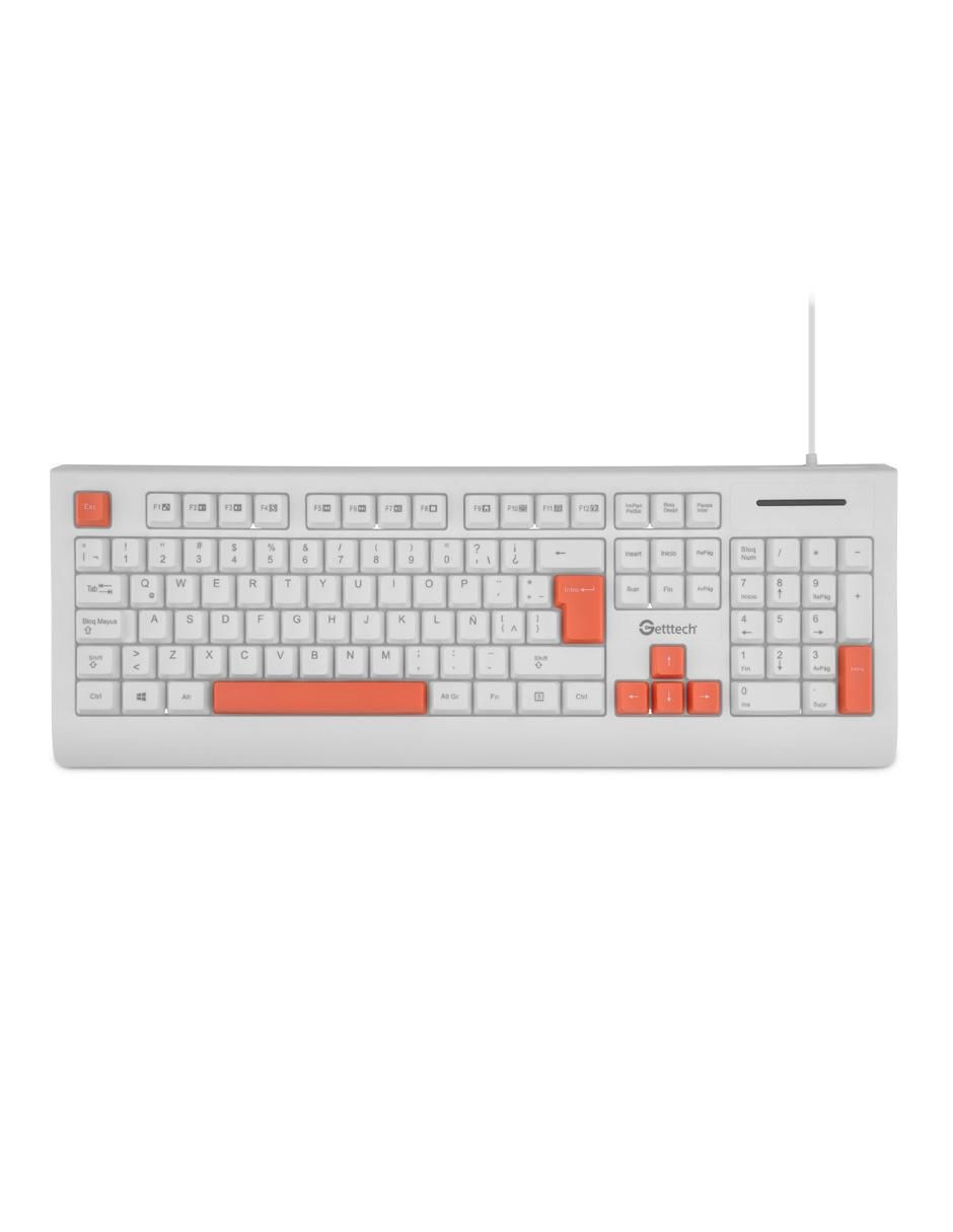 Teclado conexión alámbrica Colorful GGK-ESMWR-02-WH 7