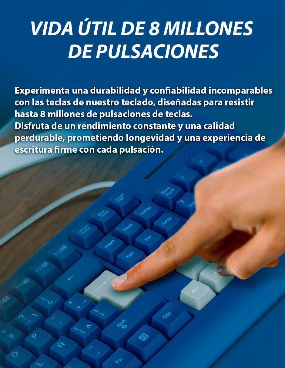 Teclado conexión alámbrica Colorful GGK-ESMWR-02-BL 11
