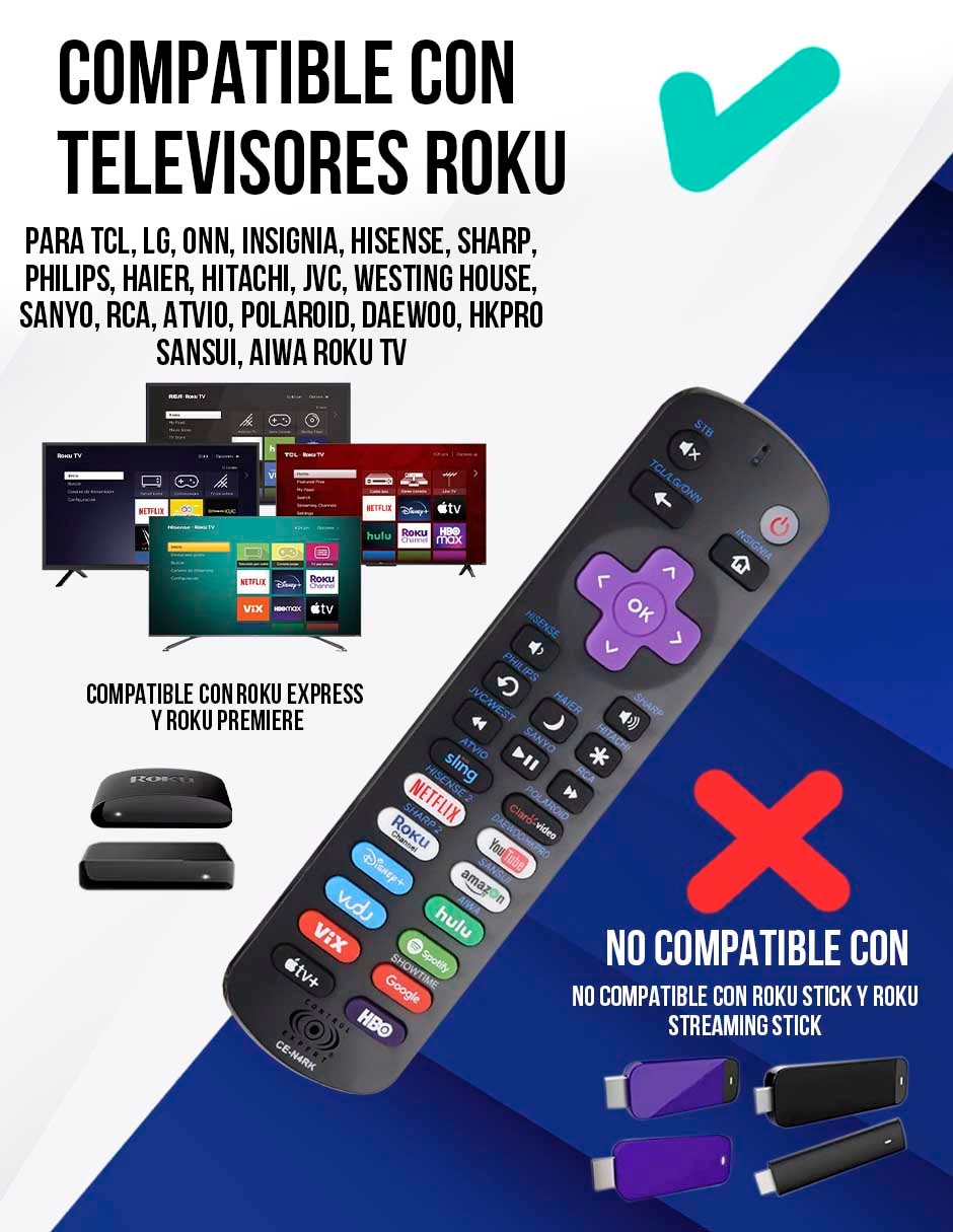 Control Remoto Universal para Smart TV CE-N4RK 6