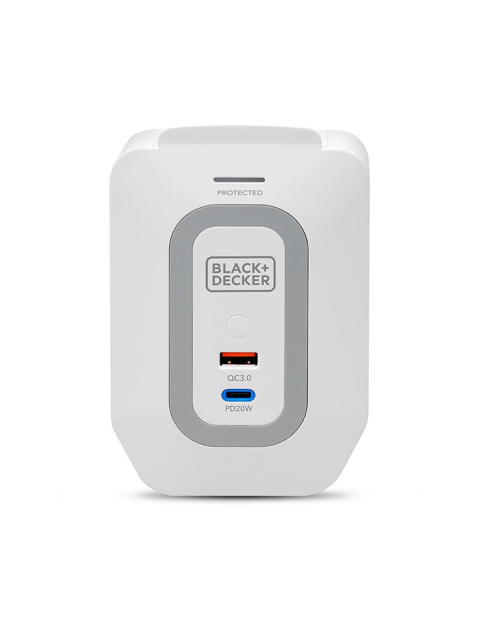 Multicontacto BDXEEMTTAP4 de 6 contactos aterrizados y 2 contactos USB para recarga