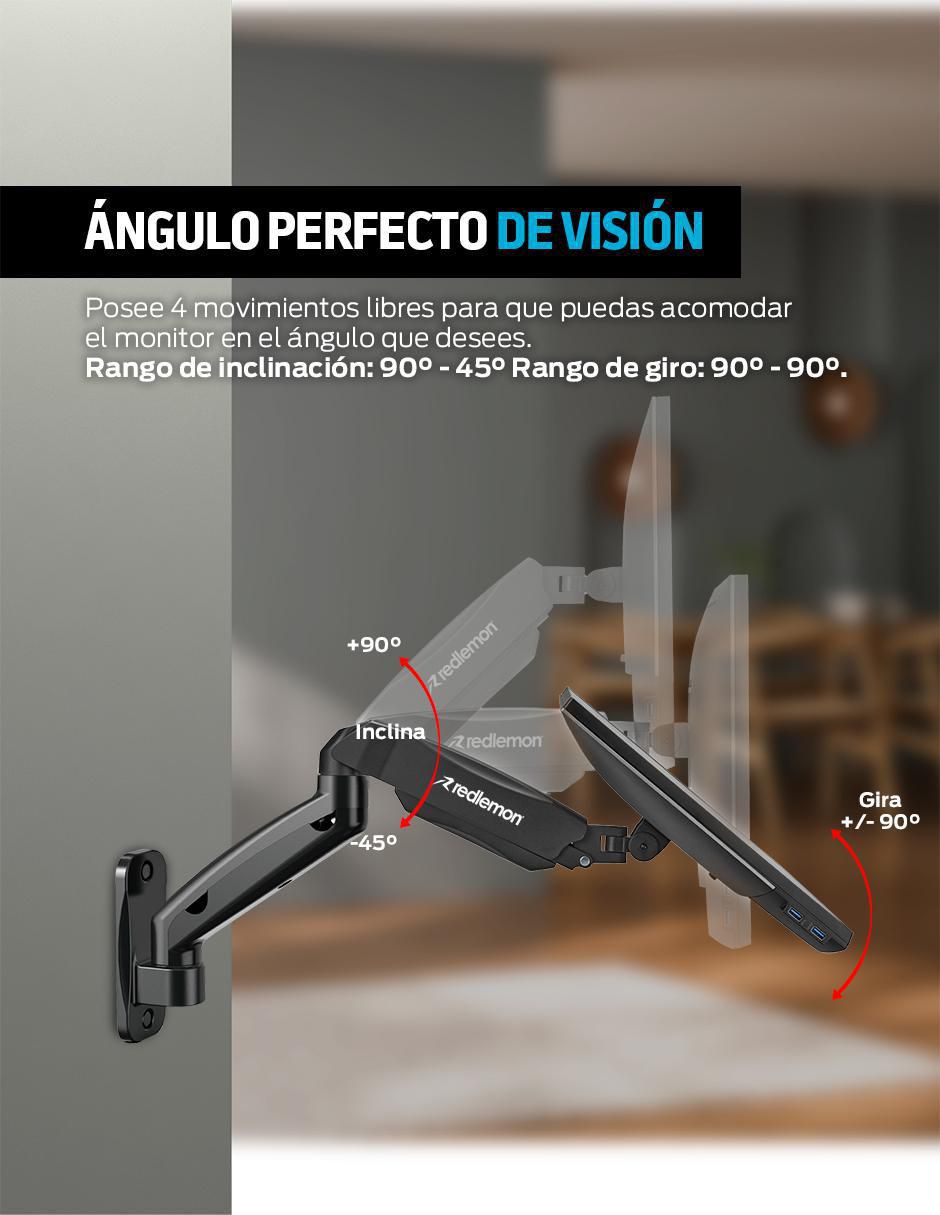 Soporte para monitor de pared Hidráulico 5