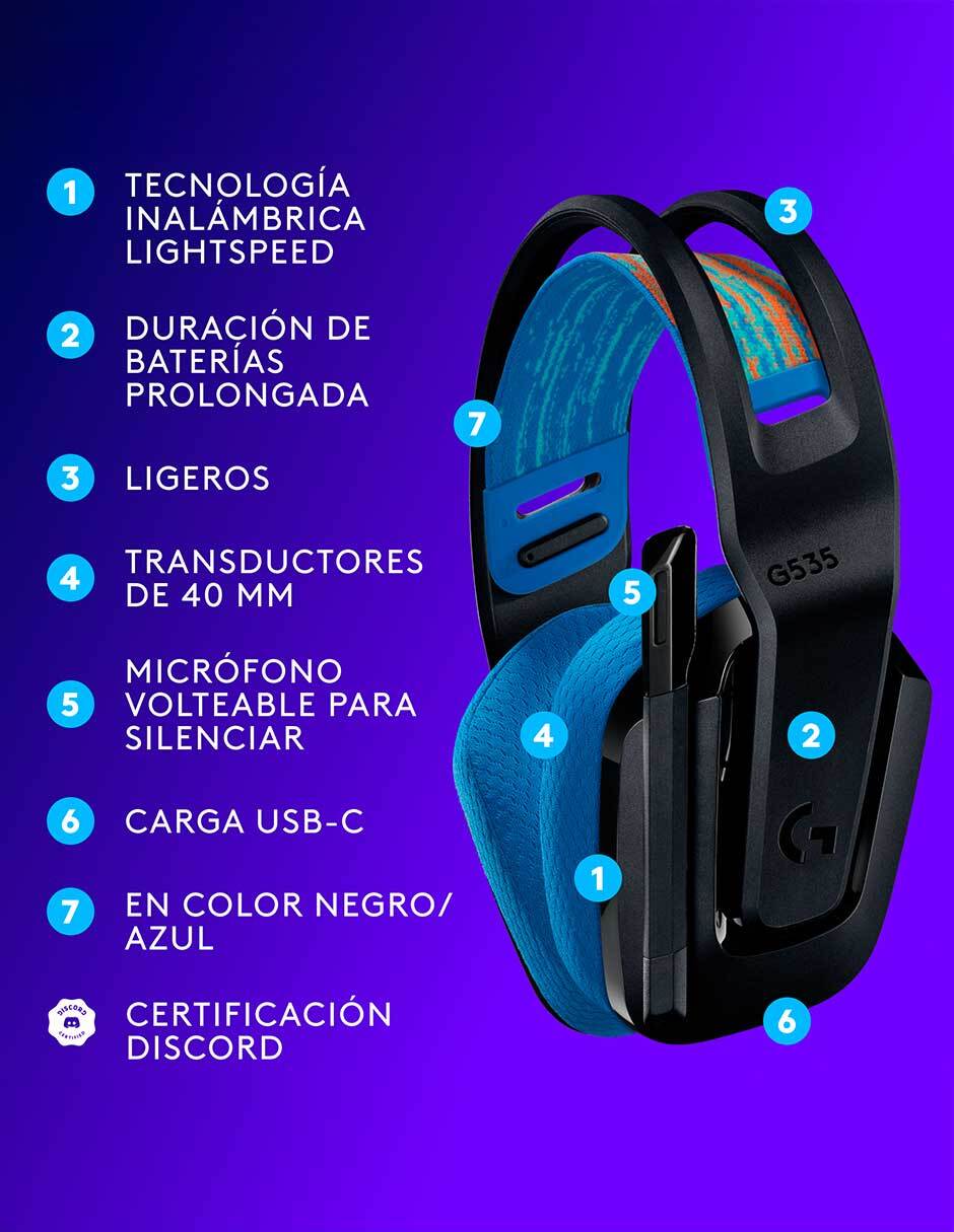 Audífonos gamer inalámbricos 6