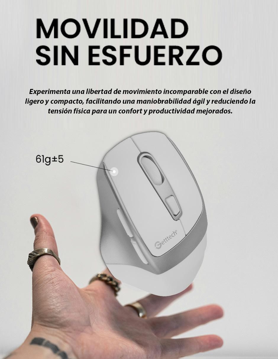 Mouse Gamer Inalámbrico ggm-stdbw-01-wh_6d 3