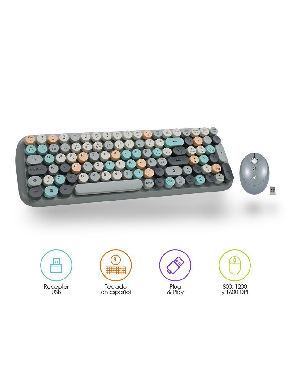 "mouse y teclado" redlemon vintage 80842