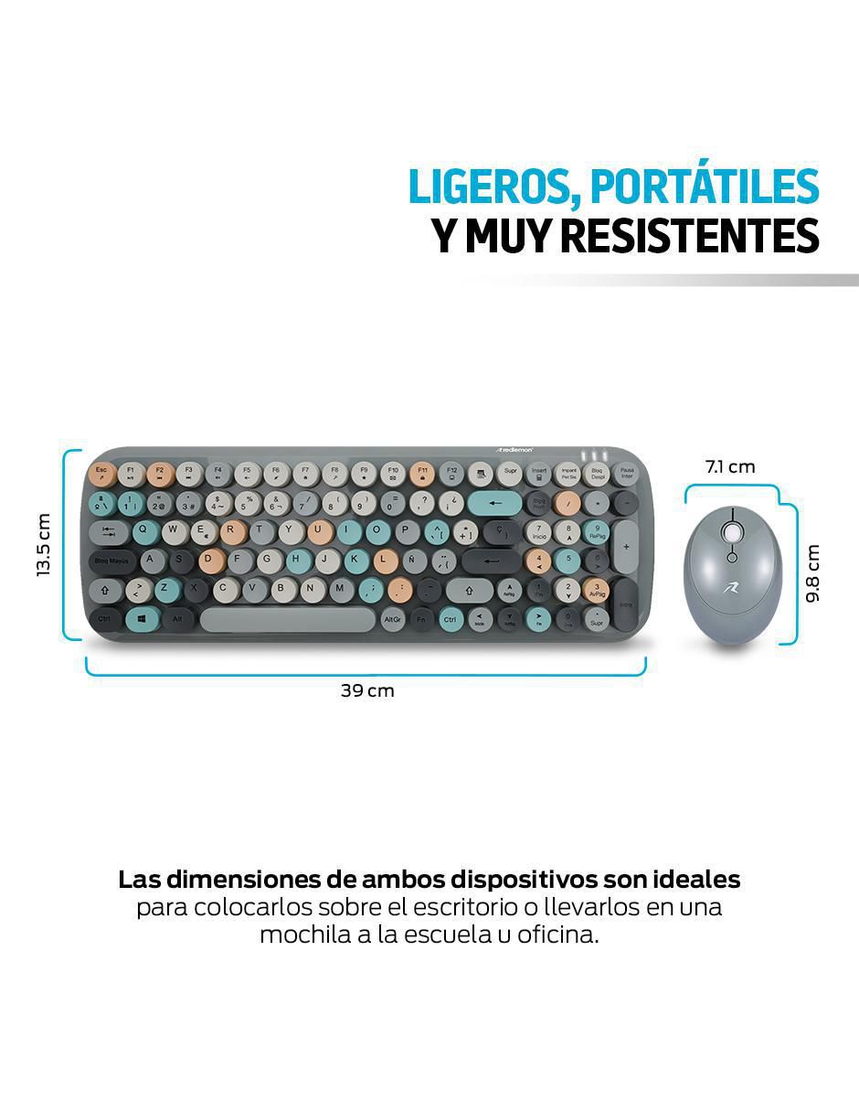 "mouse y teclado" redlemon vintage 80842