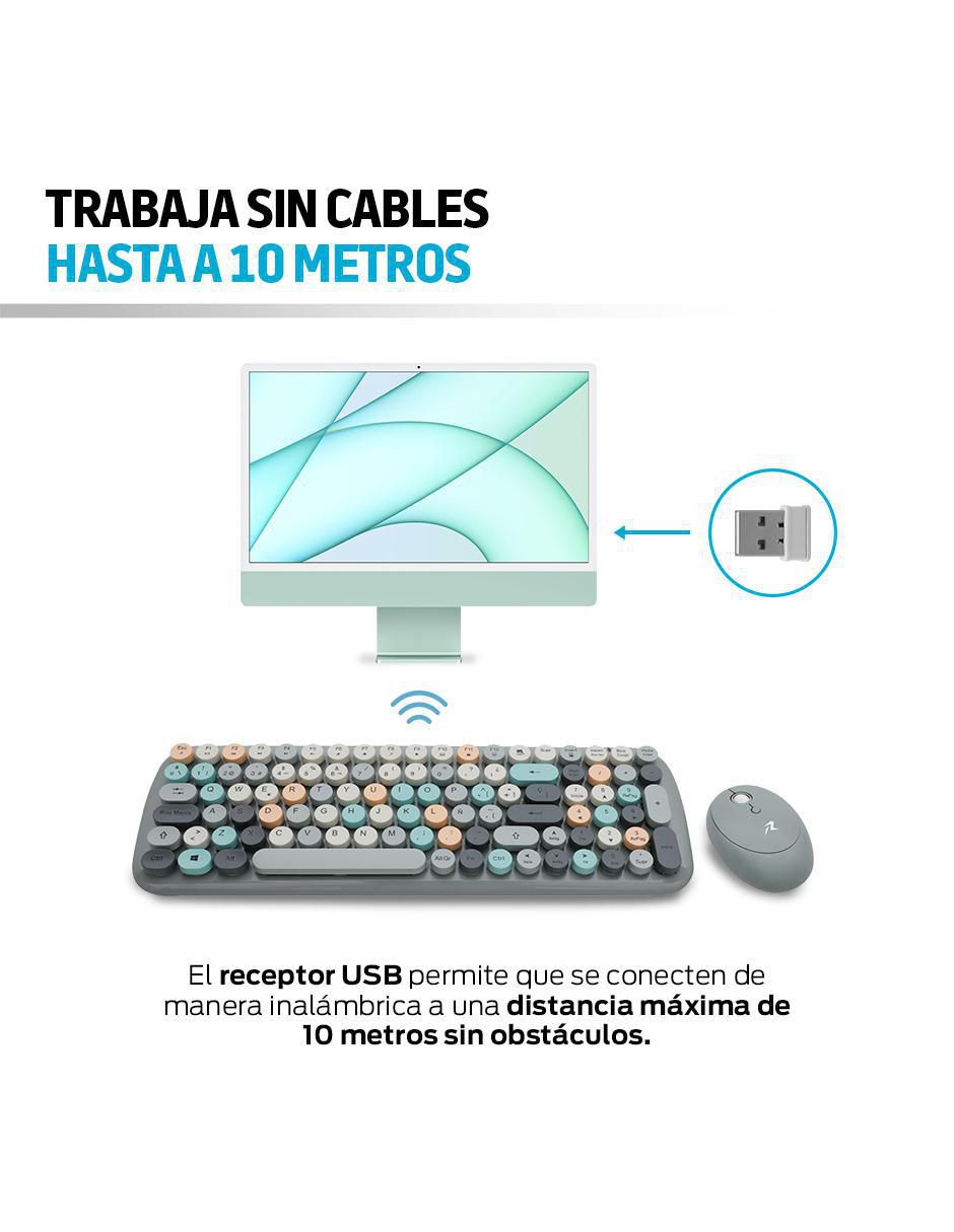 "mouse y teclado" redlemon vintage 80842