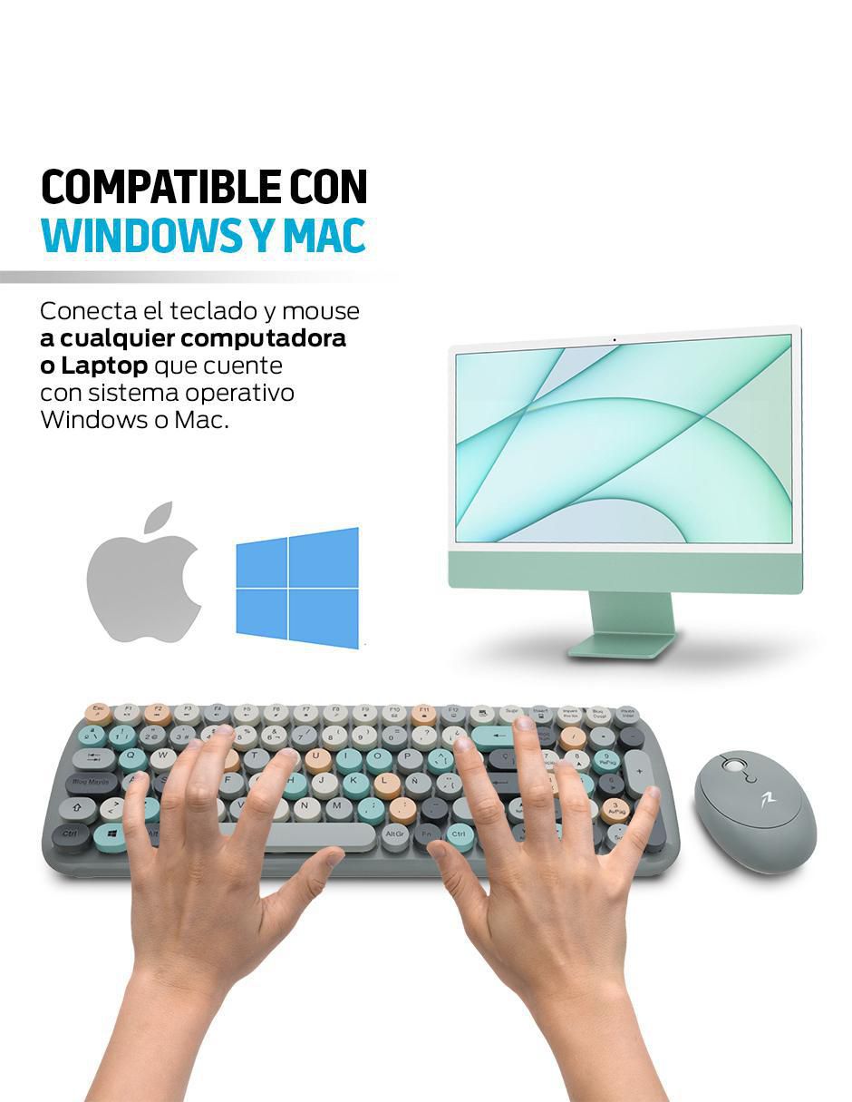 "mouse y teclado" redlemon vintage 80842