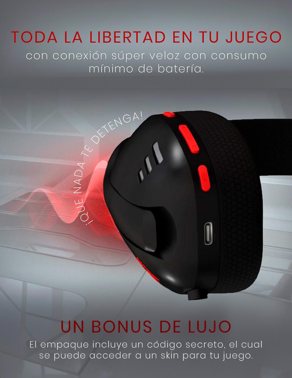 Audífonos gamer inalámbricos 4