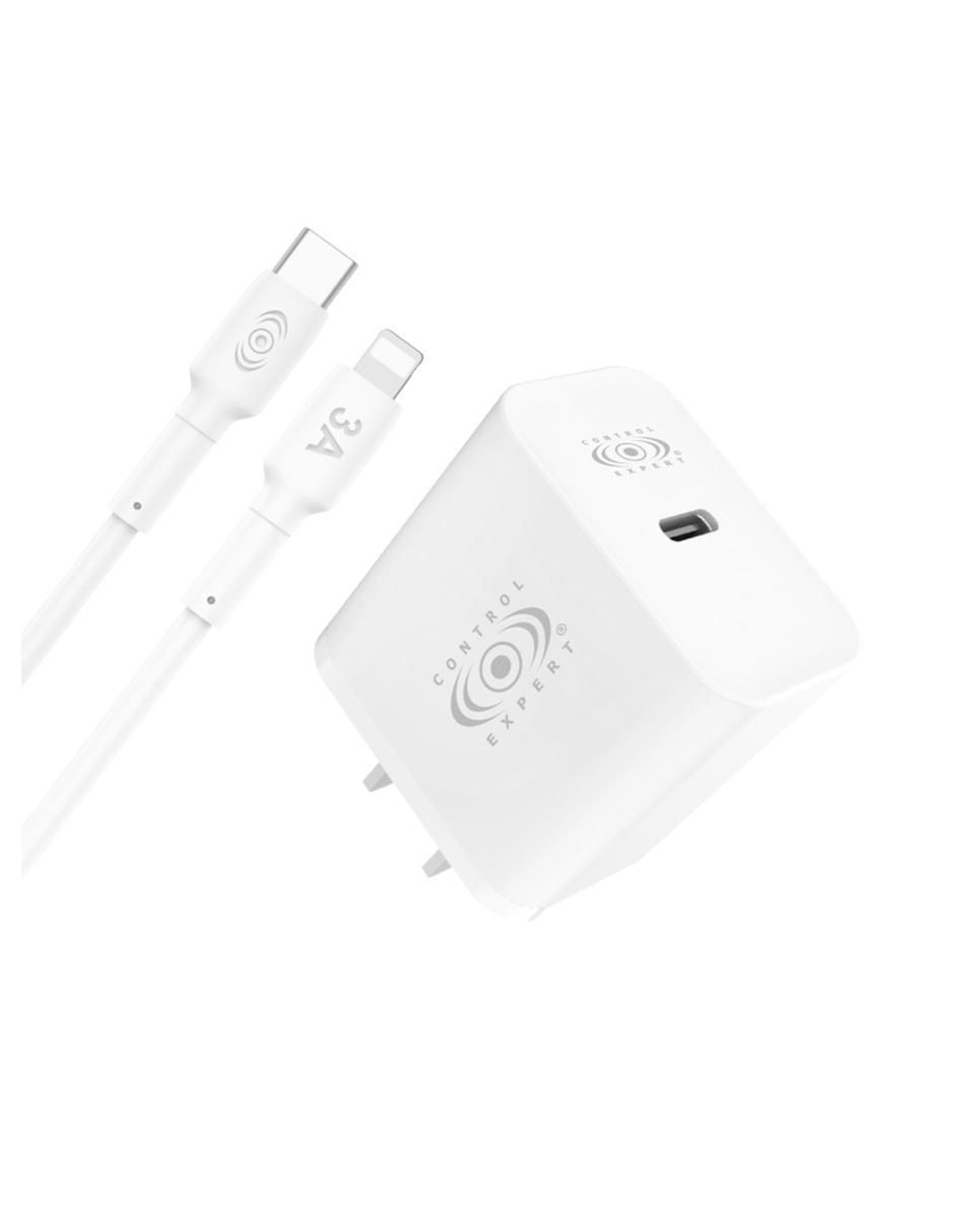 Cargador pared Lightning + USB tipo C