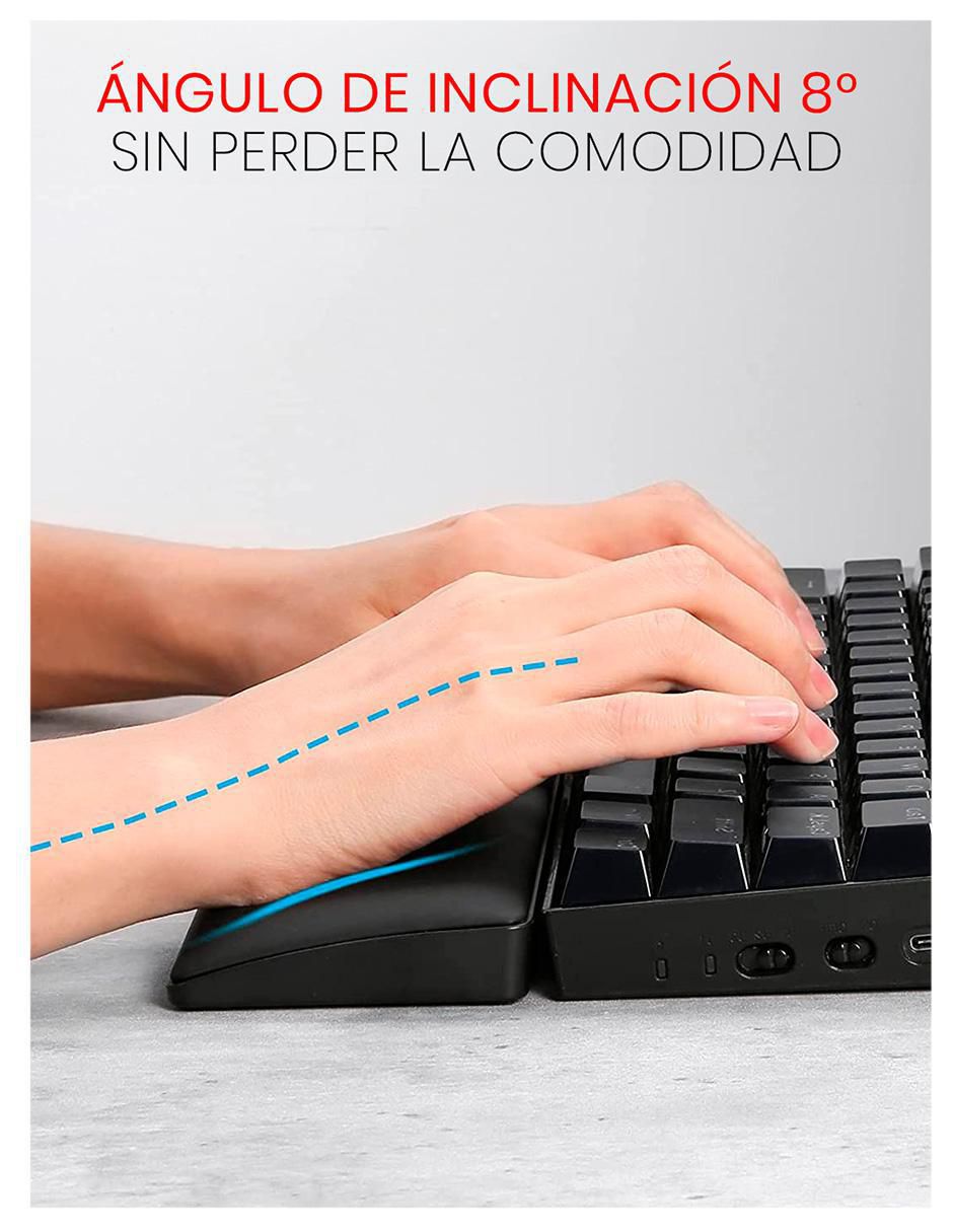 Mouse pad antideslizante con apoyo para muñeca 4