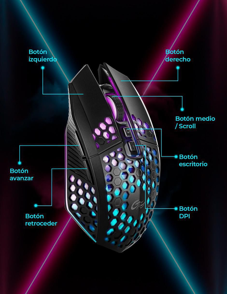 "mouse/mouse gamer" inalámbrica techzone dn-wm89b dn-wm89b