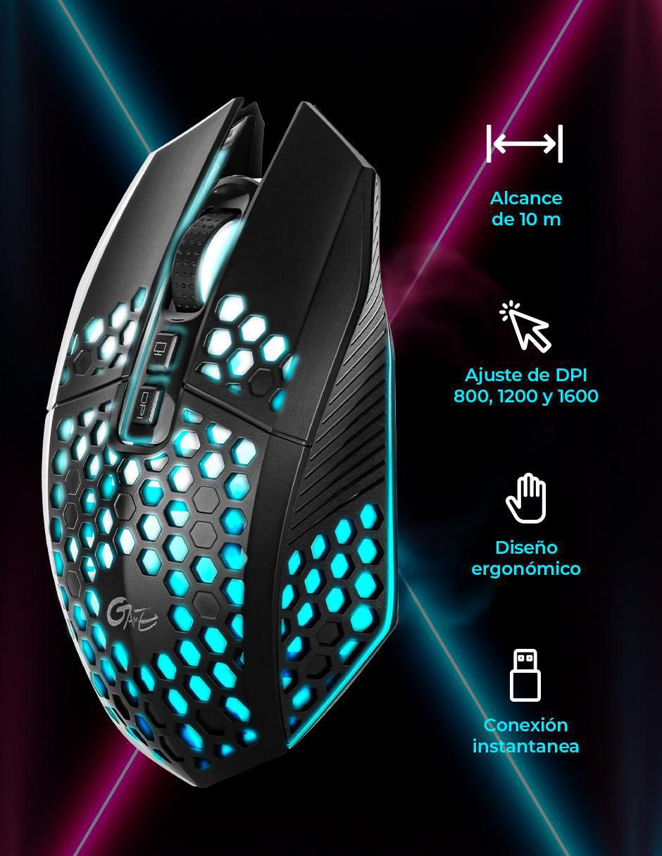 "mouse/mouse gamer" inalámbrica techzone dn-wm89b dn-wm89b