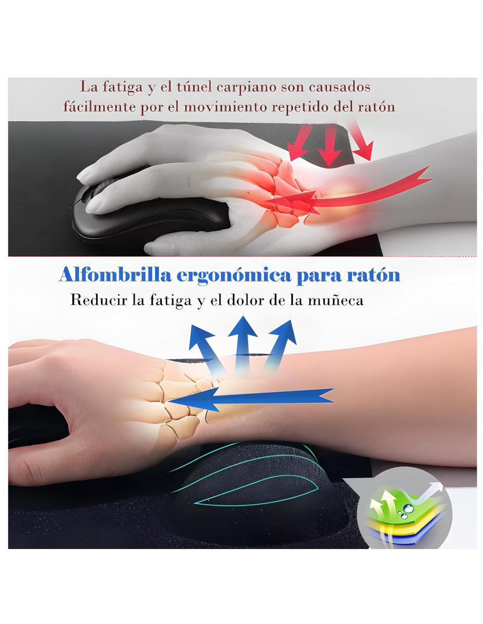 Mouse pad con apoyo para muñeca y antideslizante 5