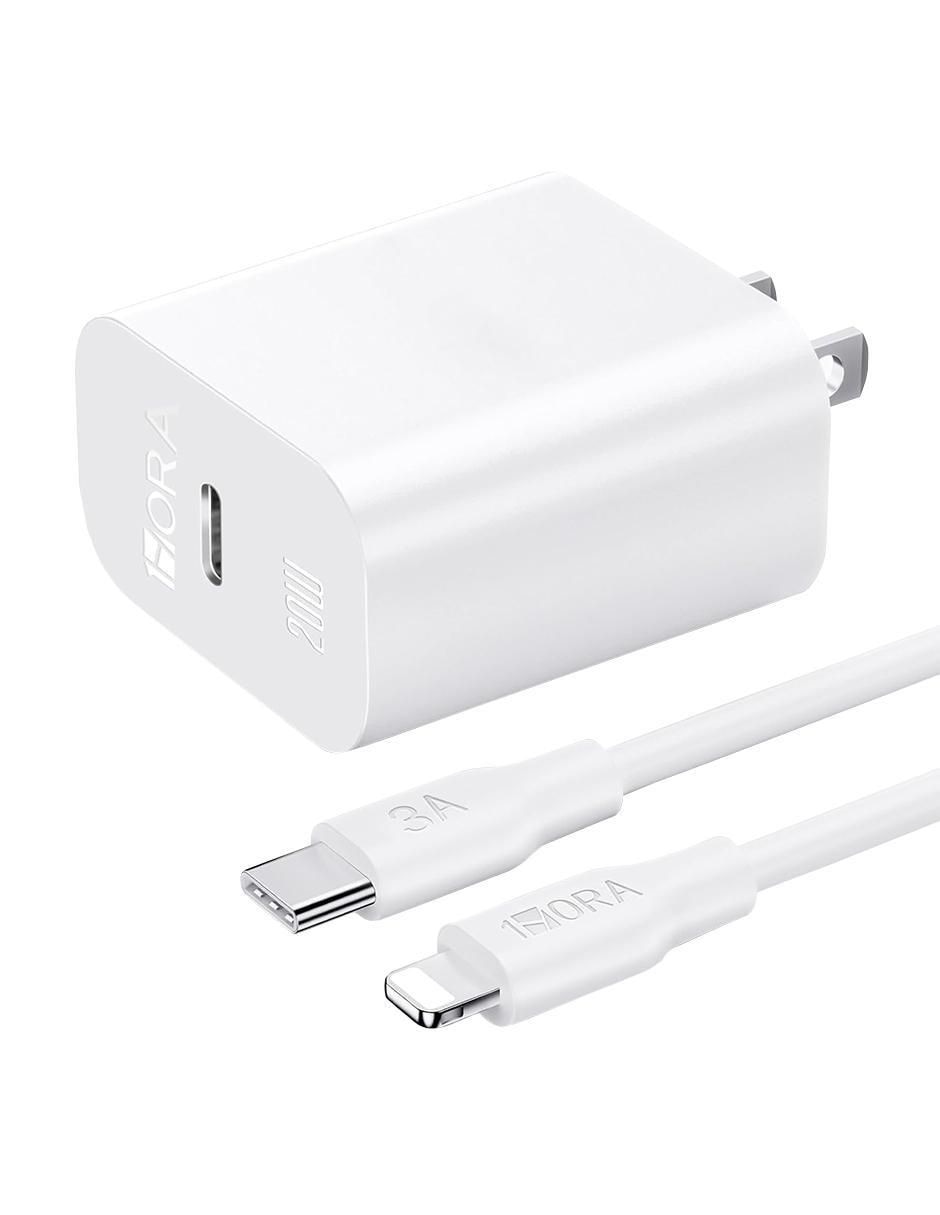 Cargador pared Lightning + USB tipo C 4