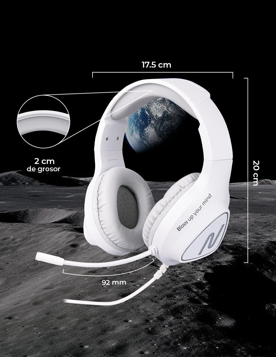 Audífonos Gamer Over-Ear Nsacau01 alámbricos con cancelación de ruido 6
