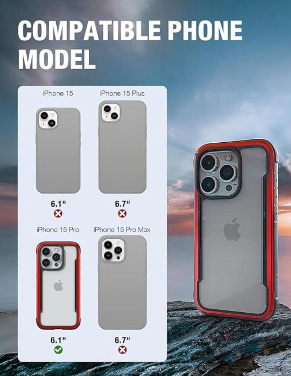 "funda para" apple shield iphone 15 pro max "de" aluminio