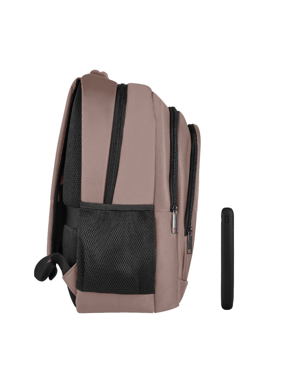 MOCHILA PERFECT CHOICE COM, ROSA CLARO
