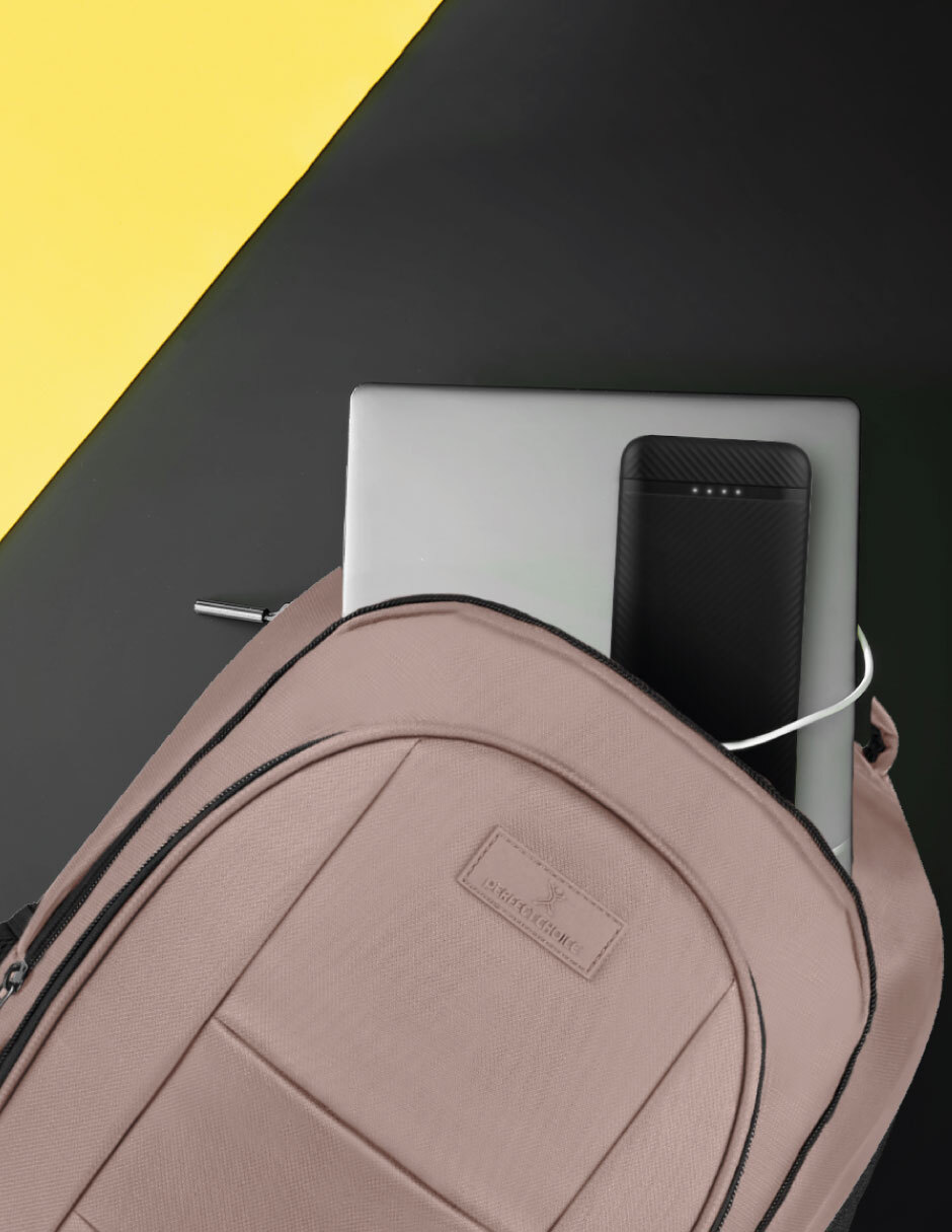 MOCHILA PERFECT CHOICE COM, ROSA CLARO