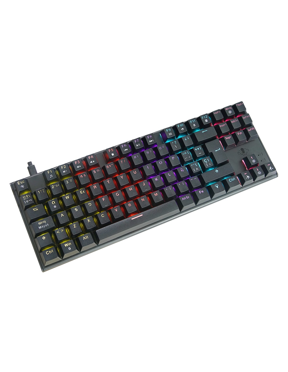 Teclado USB Bluetooth gamer retroiluminado español GG-A49414