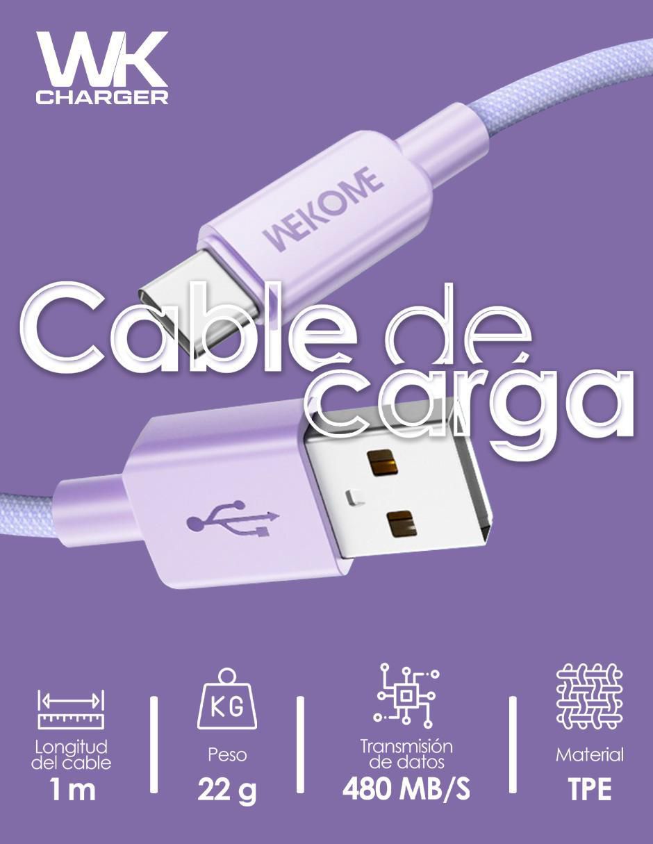 Cable USB C a tipo USB A de 1 m 2