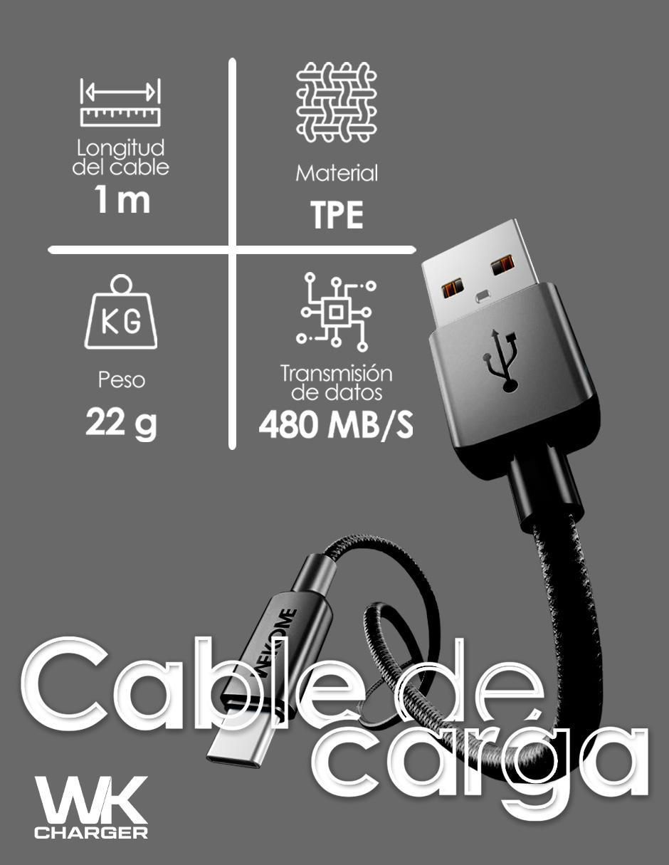 Cable USB C a tipo USB A de 1 m 6