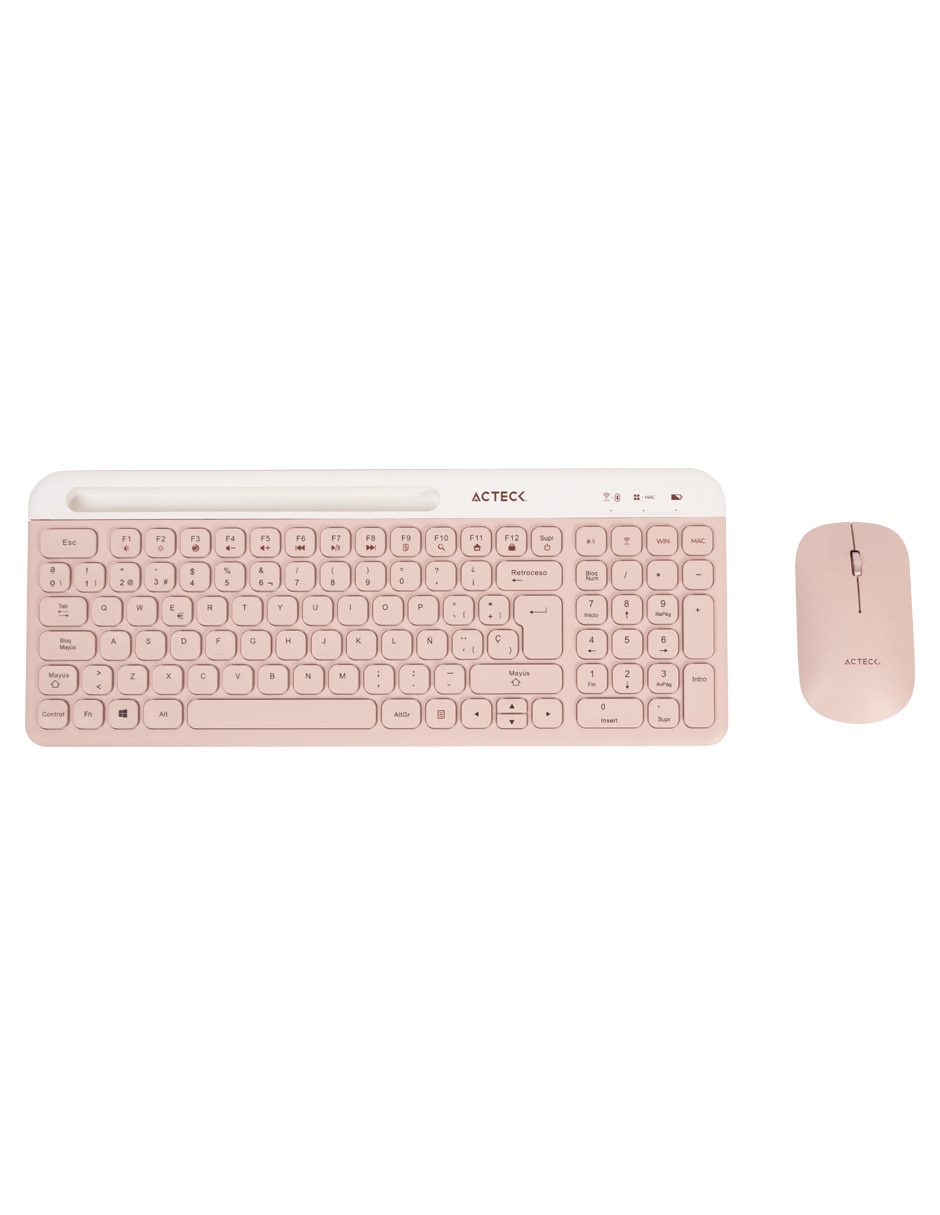Mouse y teclado Acteck Virtuos Silk MK720 Rosa Liverpool