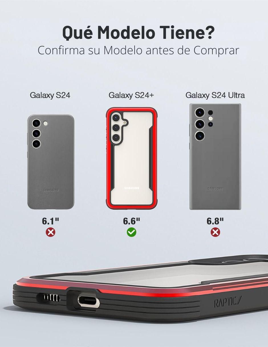 "funda para" samsung raptic shield galaxy s24 plus "de" aluminio