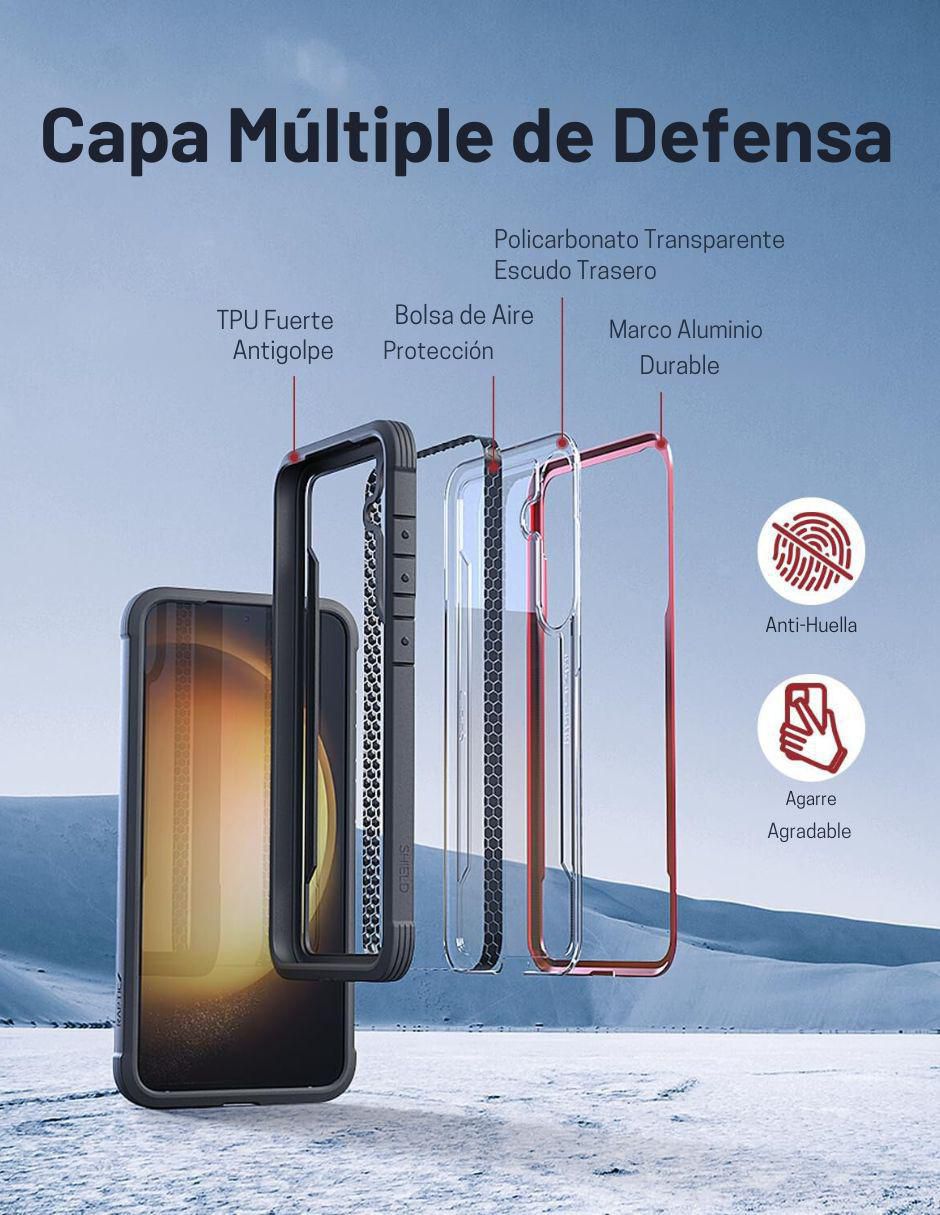 "funda para" samsung raptic shield galaxy s24 plus "de" aluminio