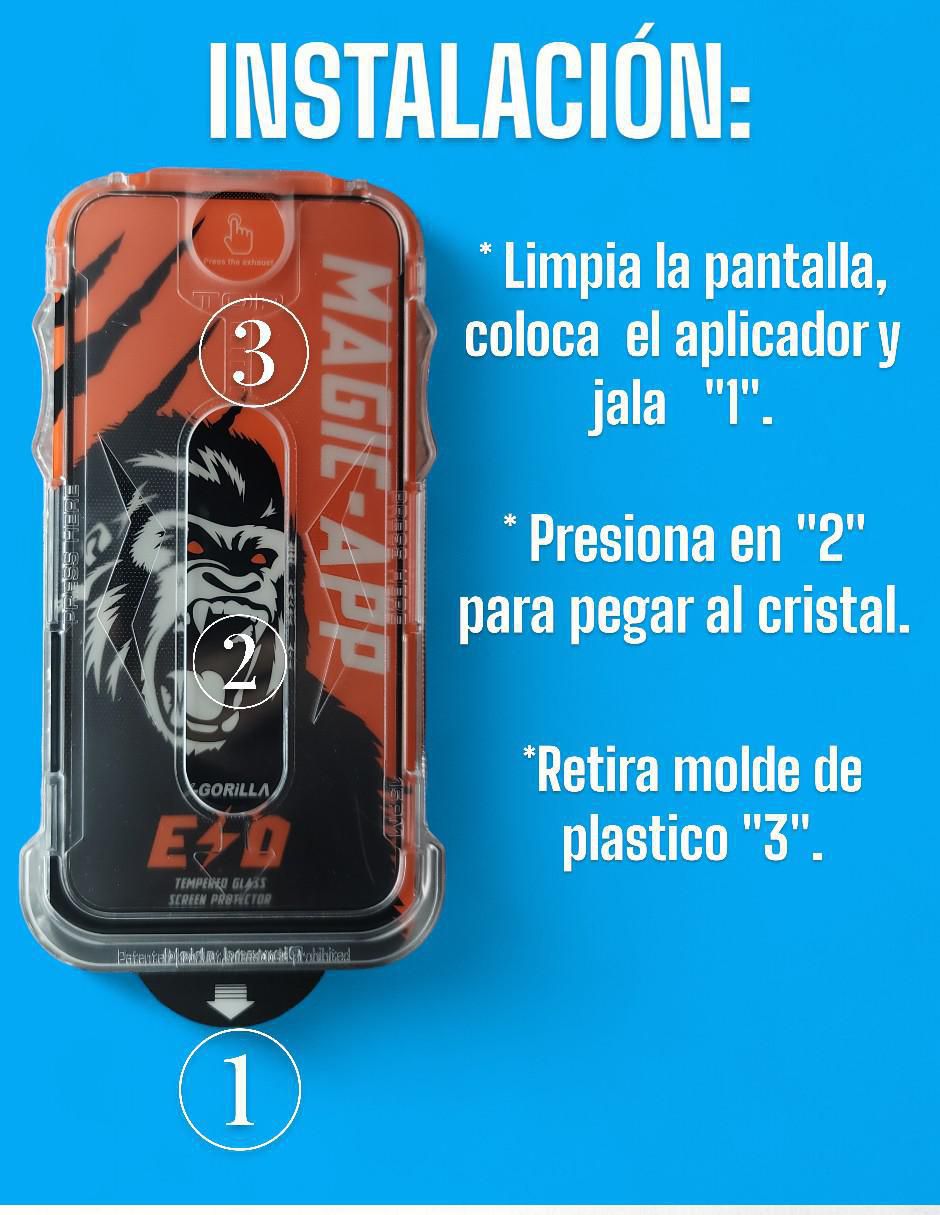 Mica celular iPhone de cristal templado 3