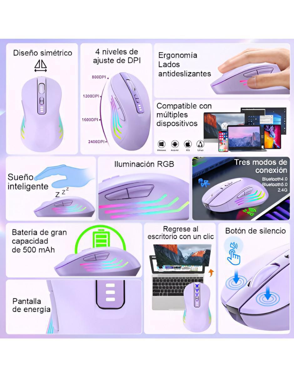 Mouse Gamer Inalámbrico anr1727 3