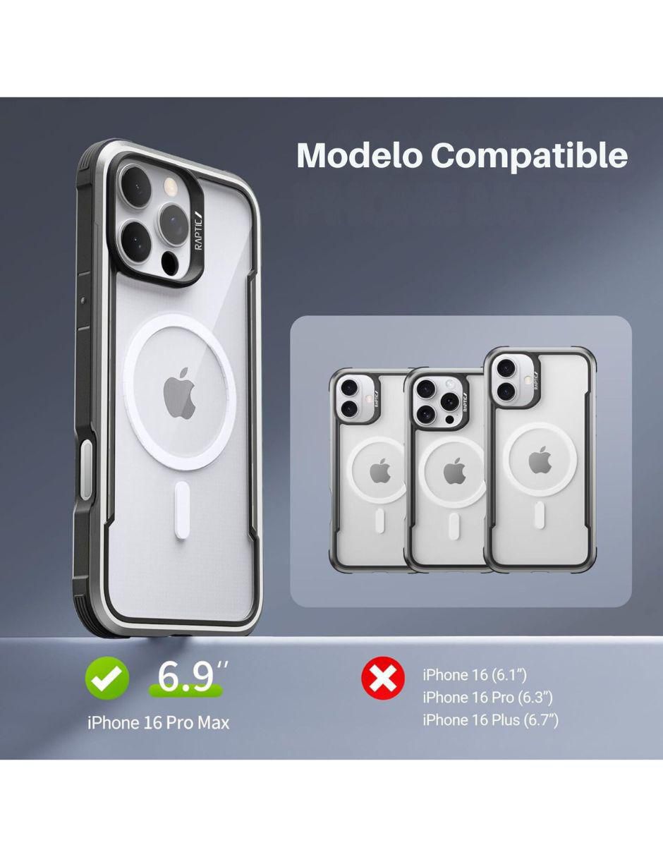 "funda para" apple shield magnetica iphone 16 pro max "de" aluminio