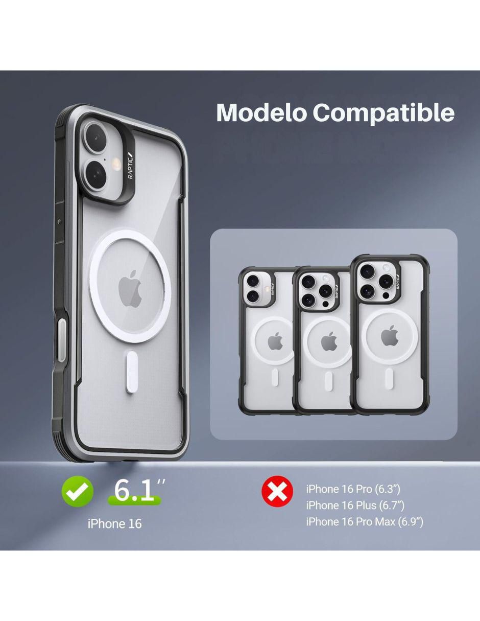 "funda para" apple shield magnetica iphone 16 "de" aluminio