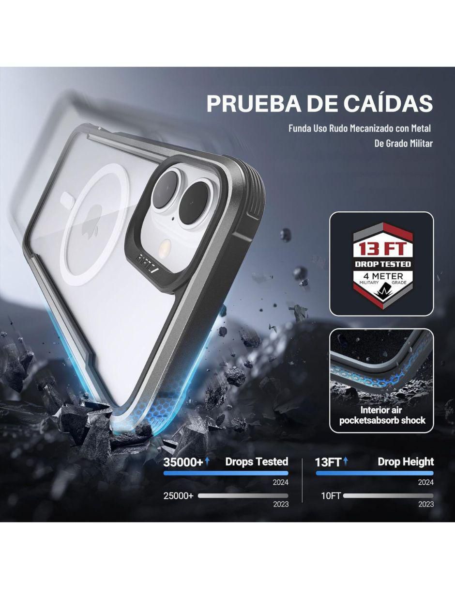 "funda para" apple shield magnetica iphone 16 plus "de" aluminio