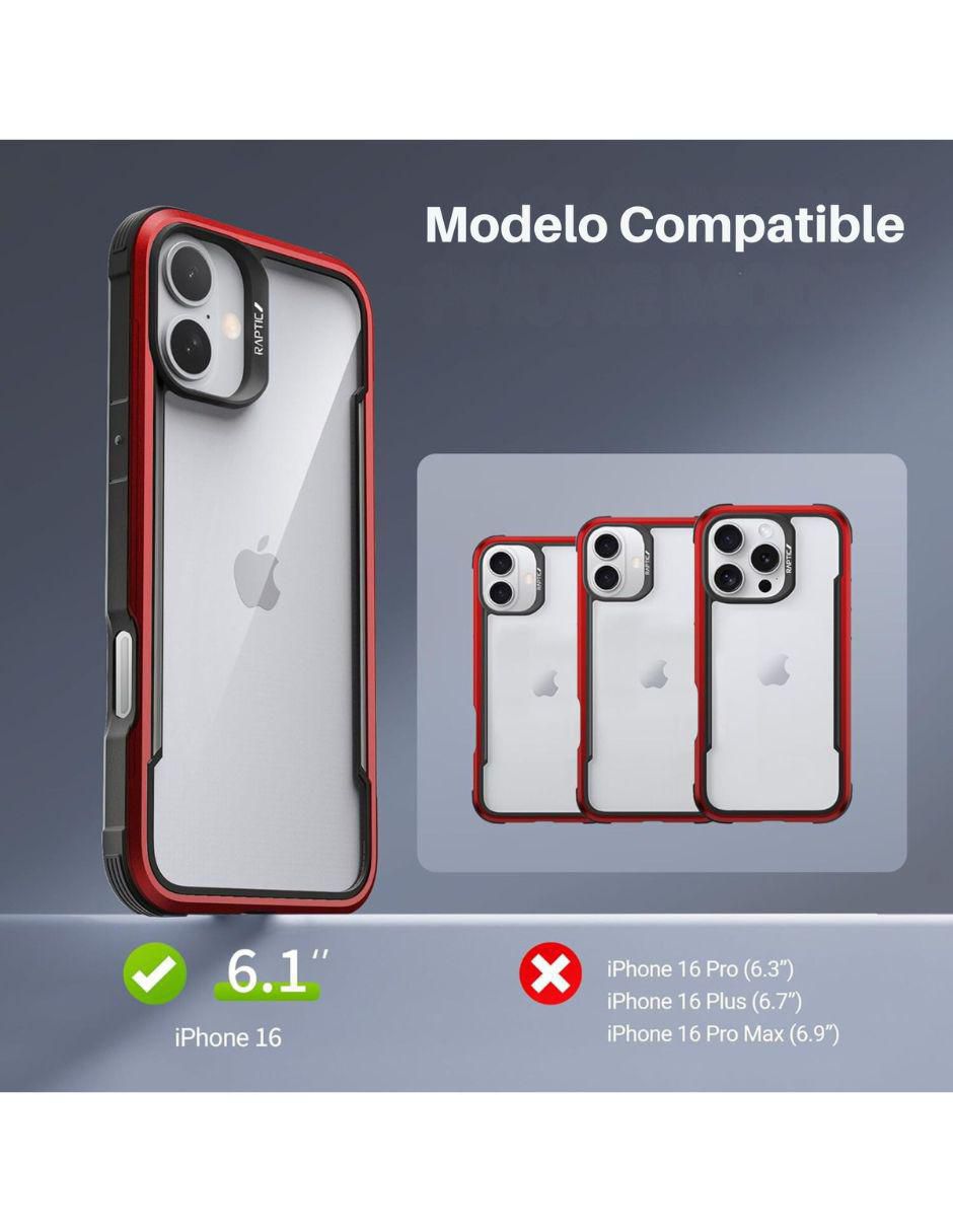 "funda para" apple shield iphone 16 plus "de" aluminio