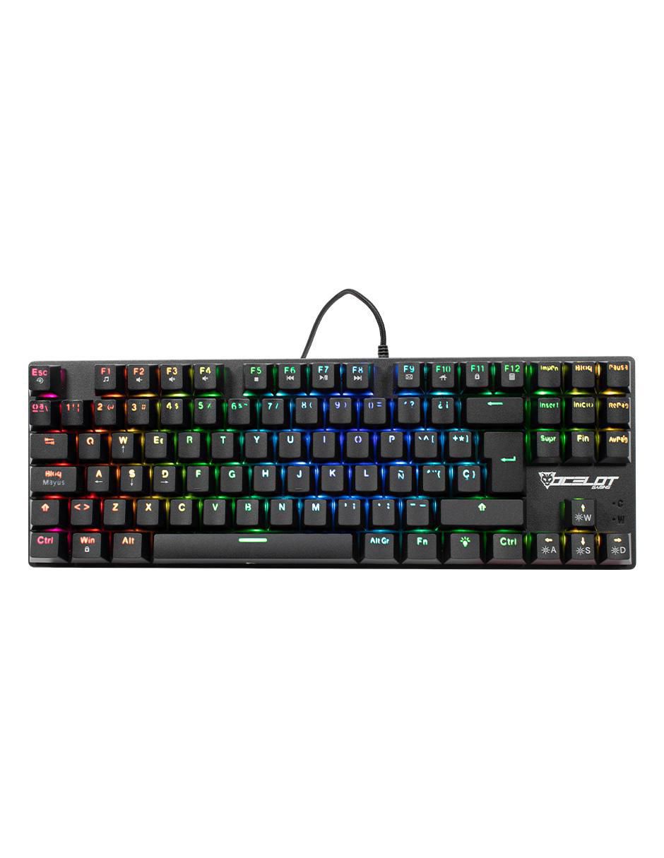 Teclado gamer retroiluminado español Ocelot Gaming OK-TKL2