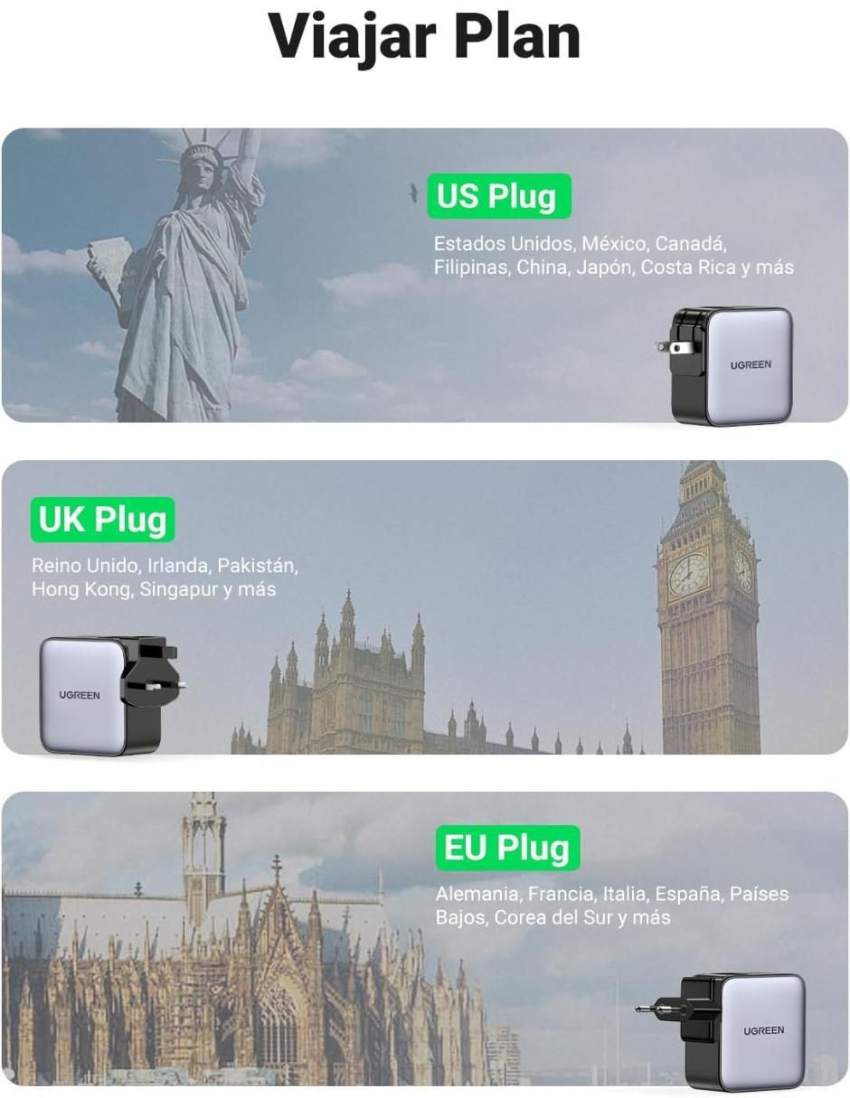 Cargador pared USB + USB tipo C 4