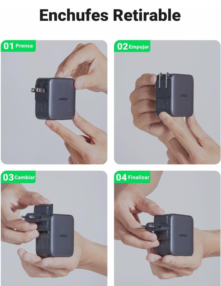 Cargador pared USB + USB tipo C 5