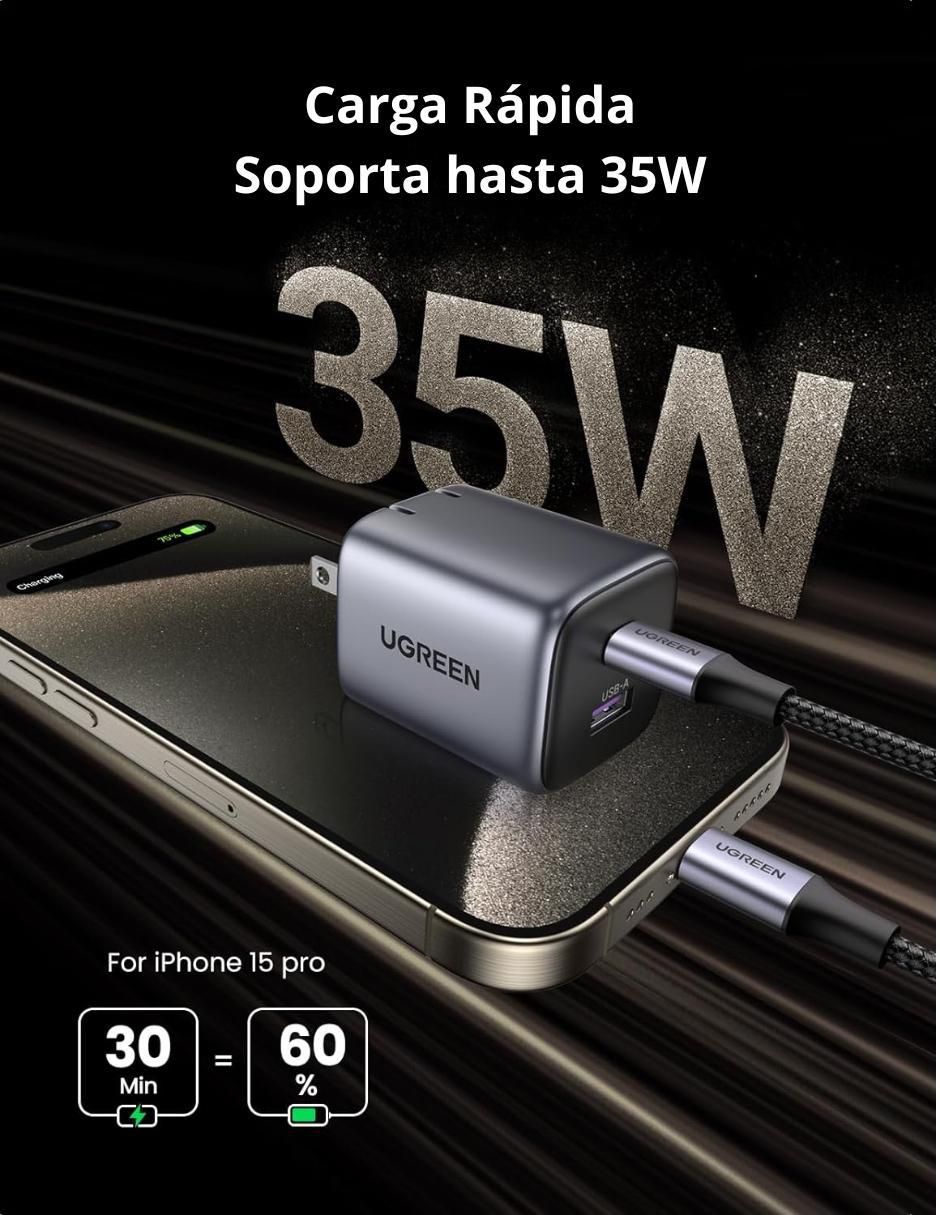 Cargador pared USB + USB tipo C 2