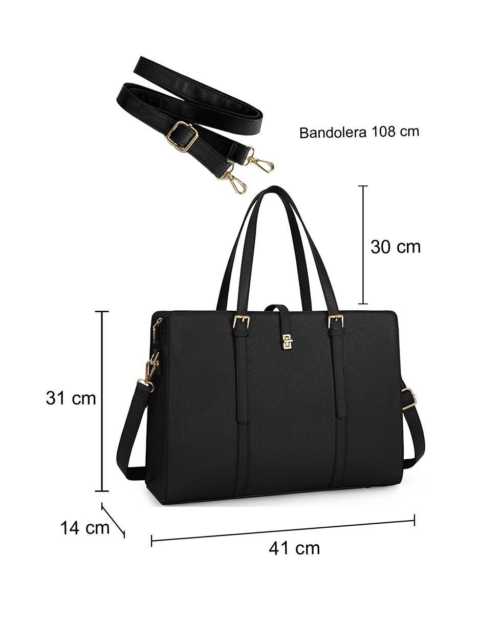 Maletín Baby Mexicana de piel  con compartimiento para laptop 15.6 pulgadas y celular 3