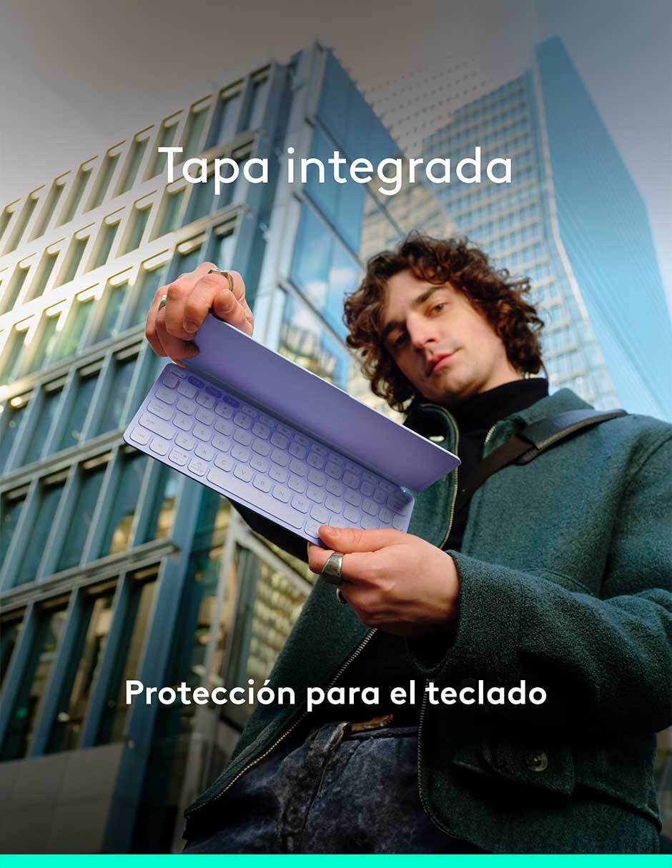 TECLADO PORTÁTIL LOGITECH KEYS-T, LILA