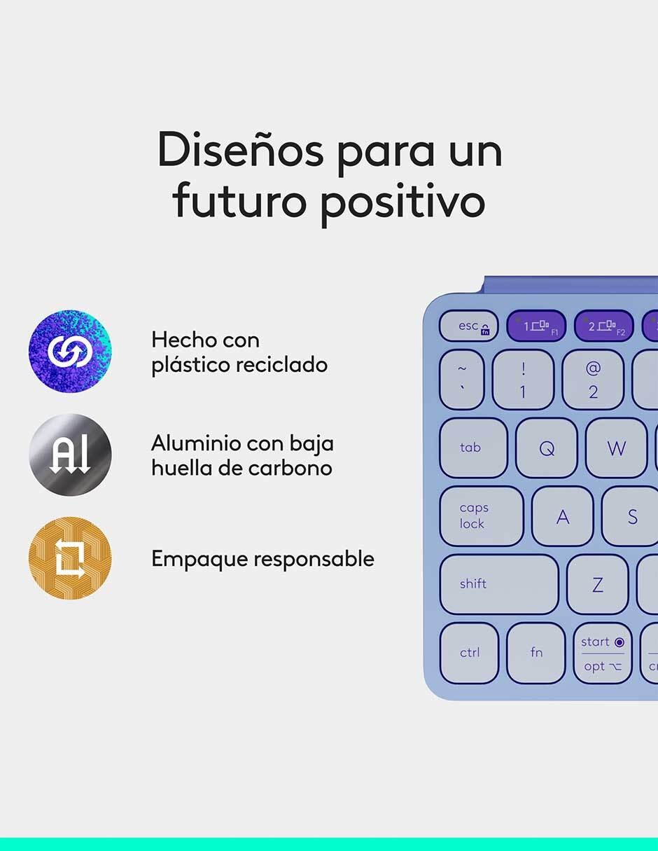 TECLADO PORTÁTIL LOGITECH KEYS-T, LILA
