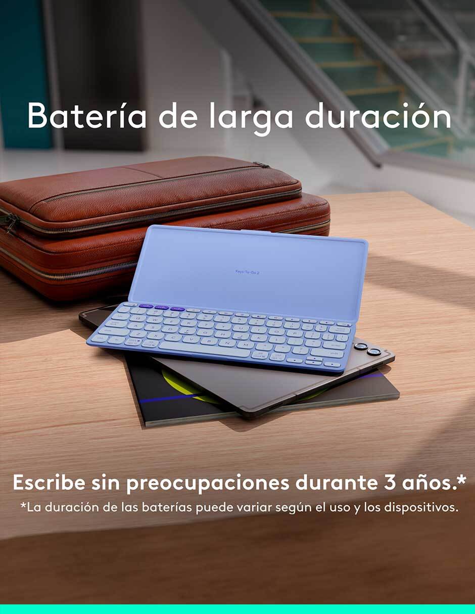 TECLADO PORTÁTIL LOGITECH KEYS-T, LILA