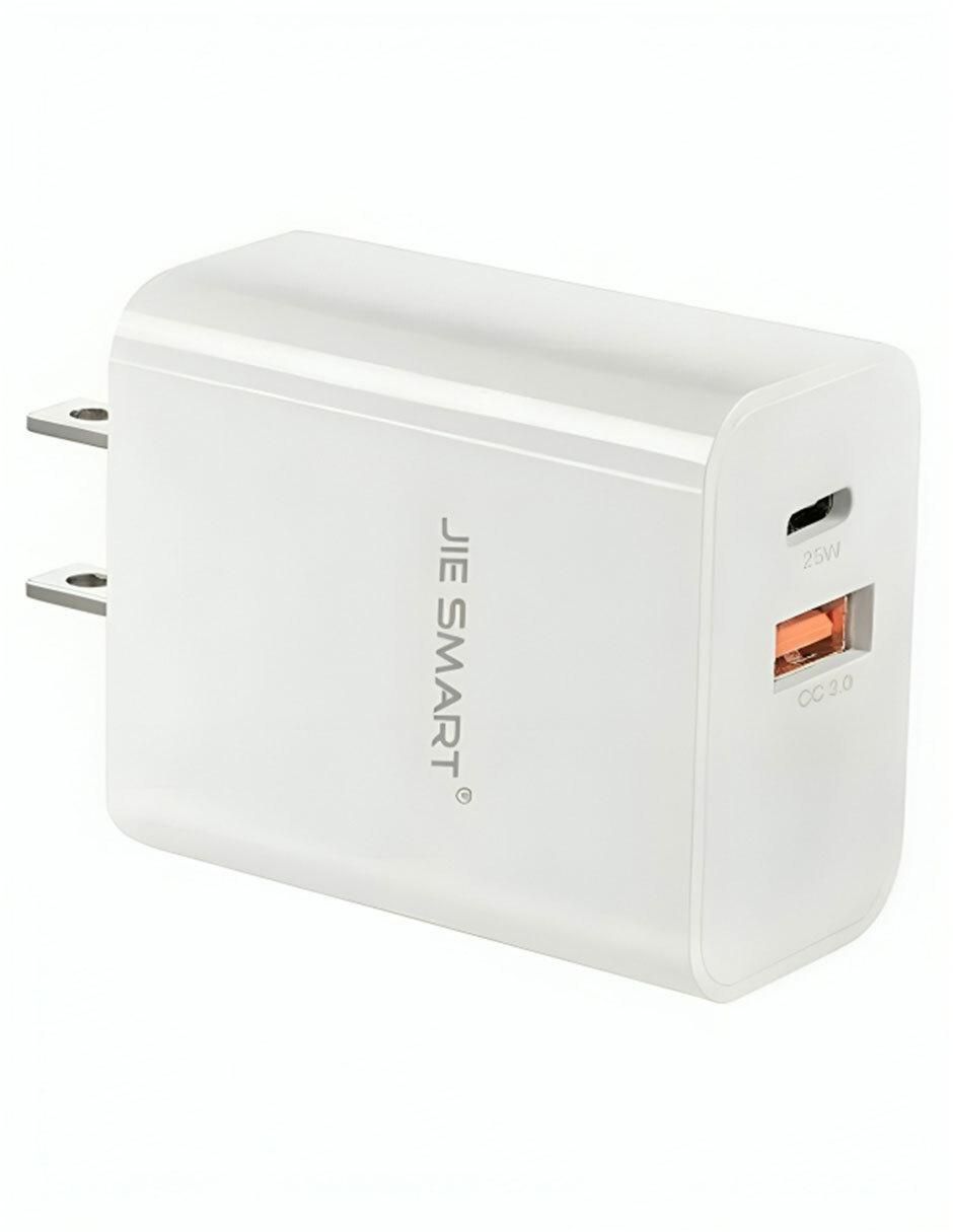 Cargador pared USB + USB tipo C